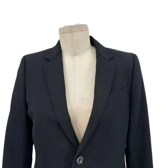 J. Crew Ludlow Blazer Black Luxe Matte Wool Gabardine Size 6 - Picture 3 of 9